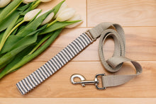 Load image into Gallery viewer, Blue-Grey Linen Blend Customizable Matching Dog Leash
