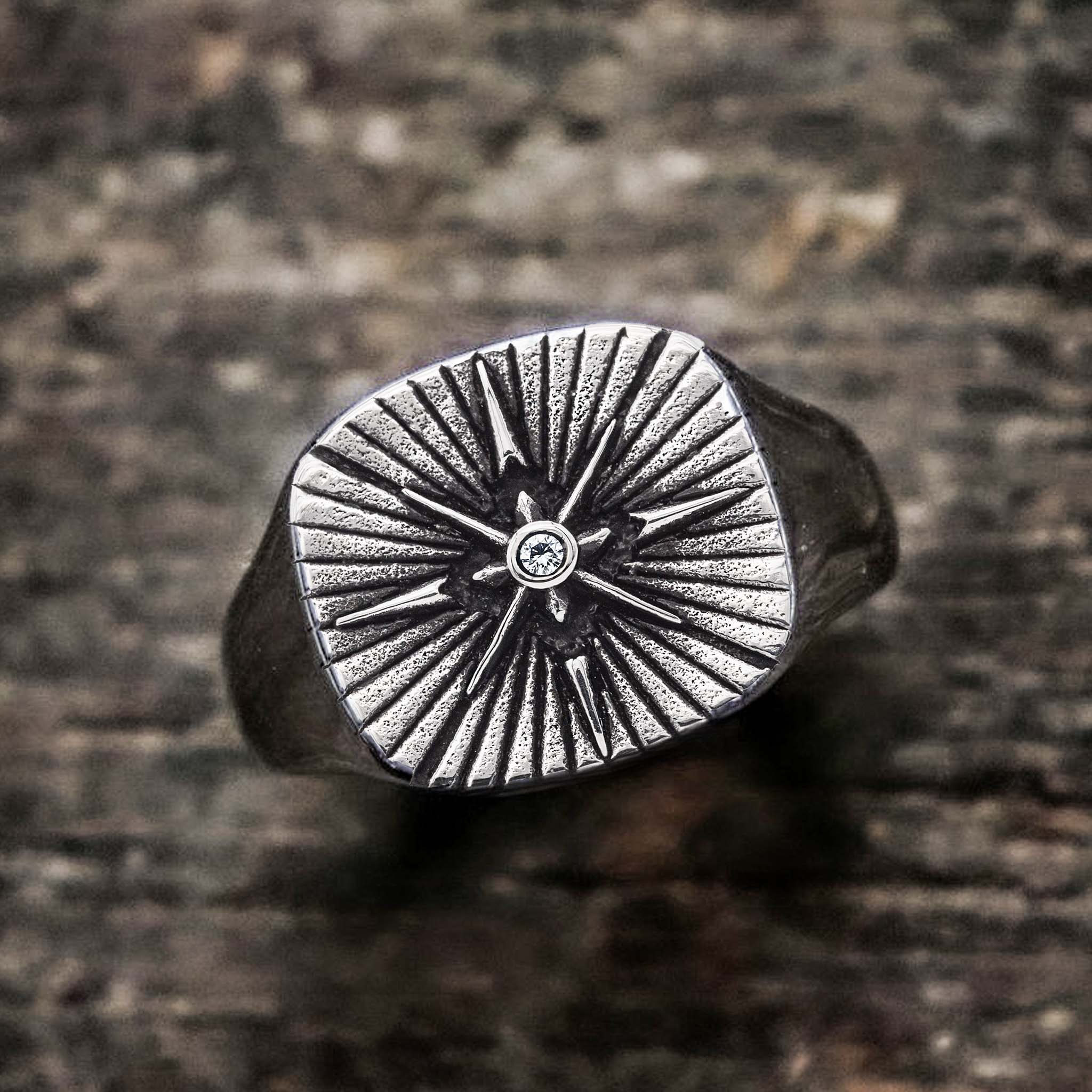 Polaris Ring Polaris Compass Ring - The North Star - Stainless Steel - US Rings Higherchakra