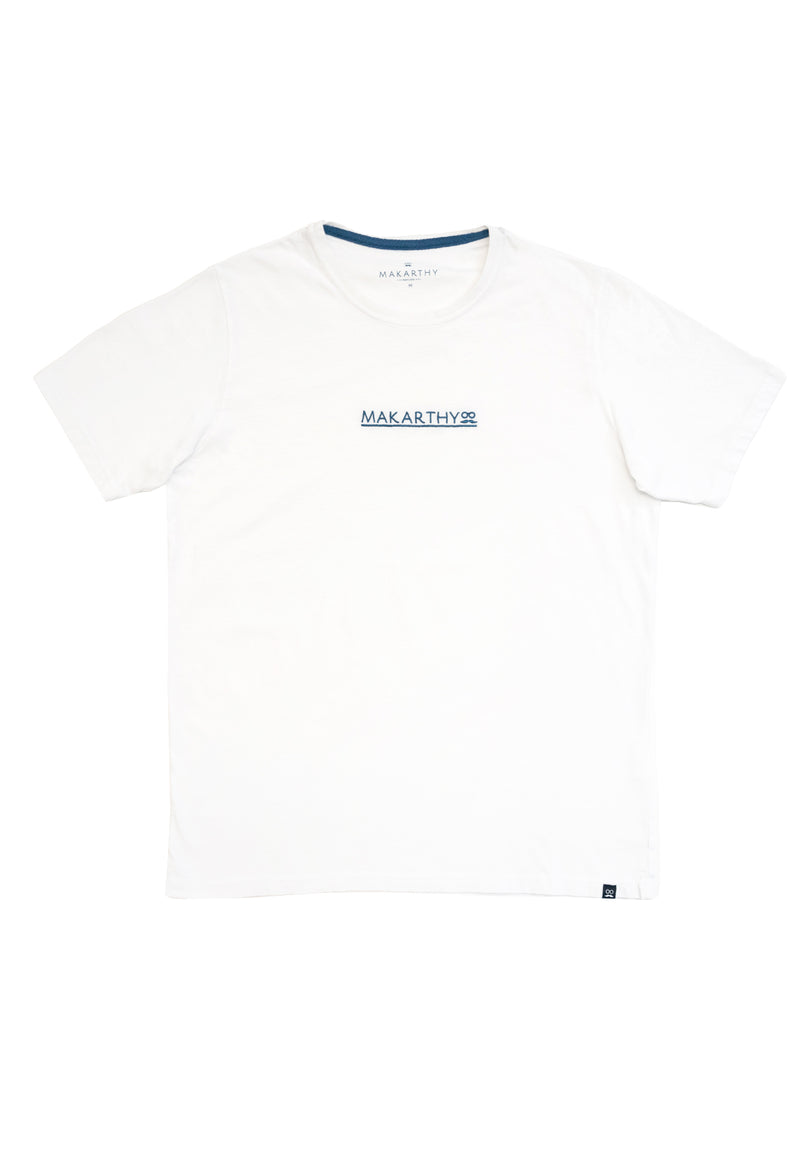 Glosario viernes gastar Camiseta Line Blanco – Makarthy