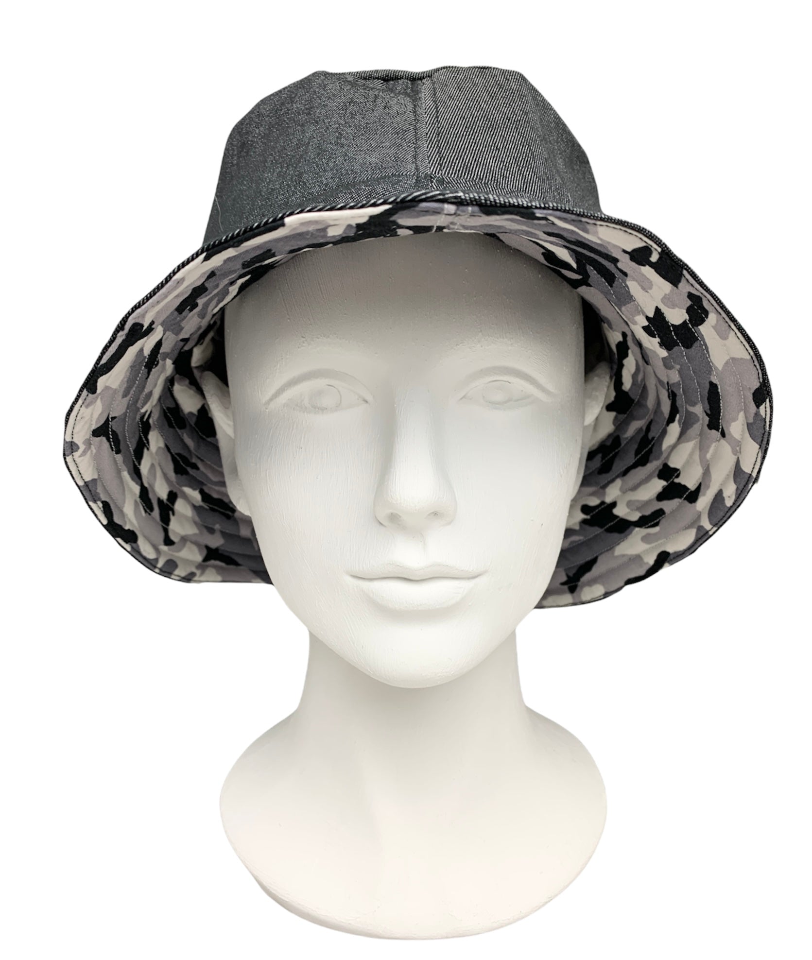 herlipto Lace Lining Denim Bucket Hat - 帽子