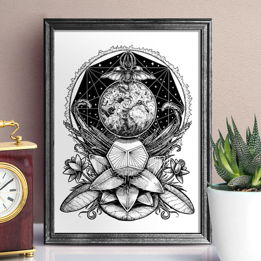 Space City Houston, Ink Drawing, Illustration, Giclée Print, Star Wars  Art