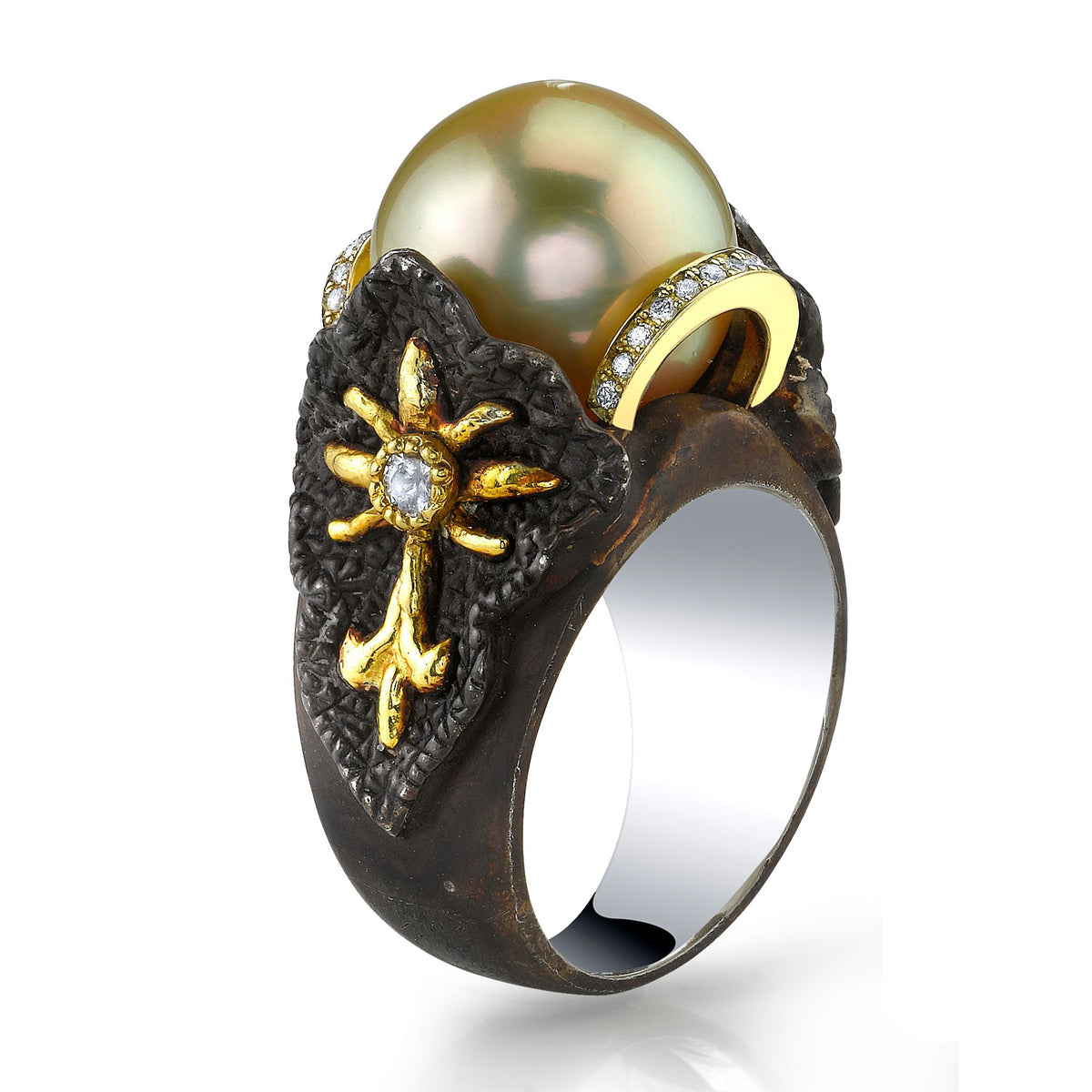 Victor Velyan Pearl and Diamond Ring | Alchemy Jeweler
