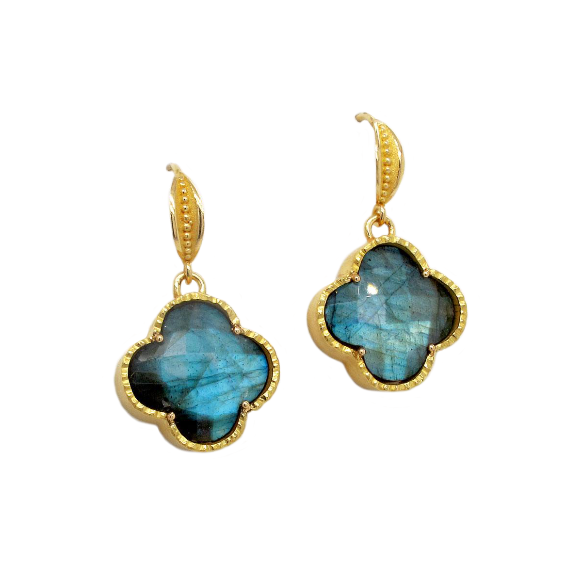 Barbara Heinrich Clover Labradorite Earrings