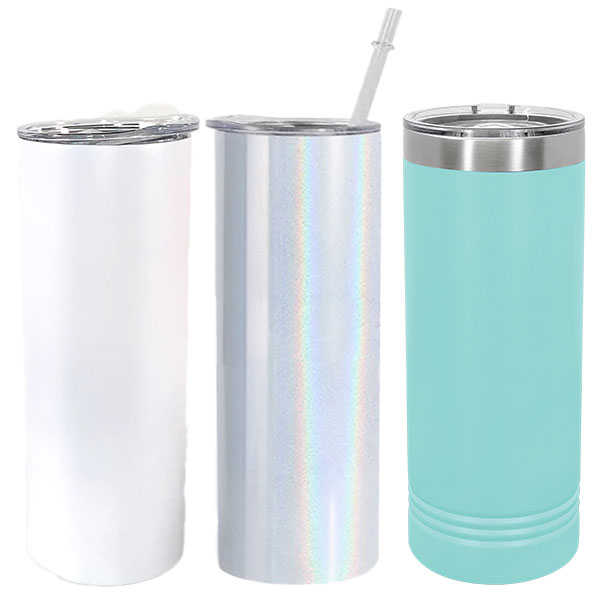 SWSOEZYT Sublimation Tumblers Bulk 20 Oz Skinny25 Pack  Stainless Steel Insulated Straight Blank Tumbler