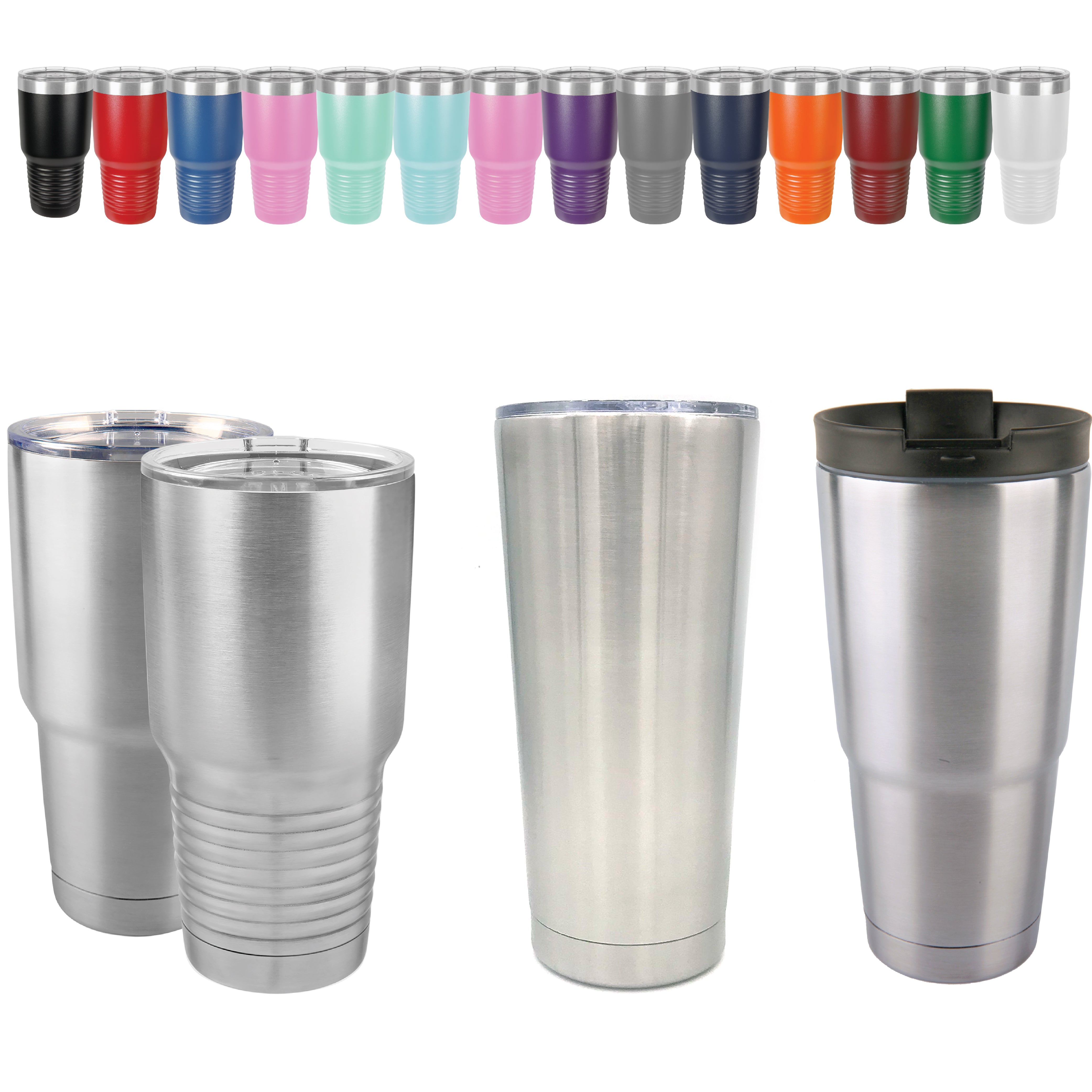 Wholesale Logo Engraved 15oz Handle Insulated Bulk Tumblers - $18.50