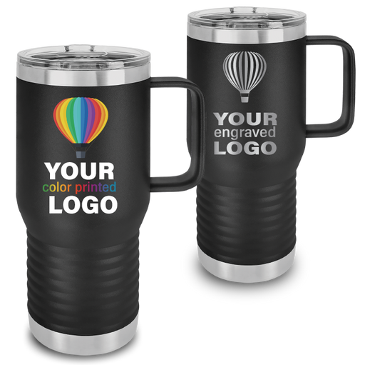 Custom powder coated colored stainless tumblers, growlers and travel mugs  with your logo! We offer great quality and low prices on logo steel travel  mugs, tumblers and growlers. Fast, friendly service and