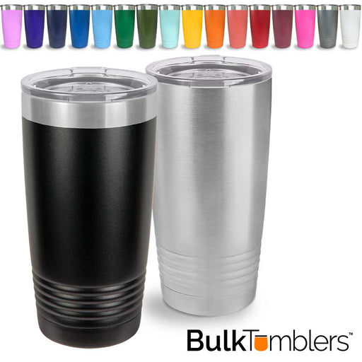 20 oz. Stainless Steel & Powder Coated Travel Mugs with Lid – The