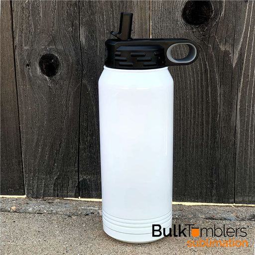 Pack of 10) 32oz or 18oz White Sublimation Sport Bottle Tumbler