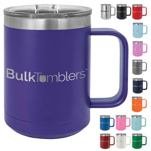 15 oz coffee mug SUBLIMATION Stainless Steel Blank Insulated Tumbler w —  Bulk Tumblers