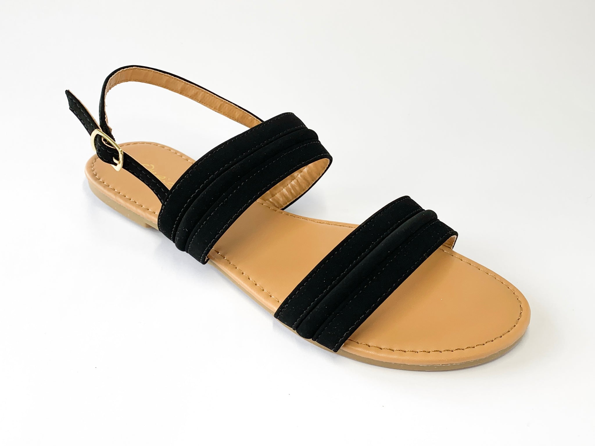 two strap flat sandals