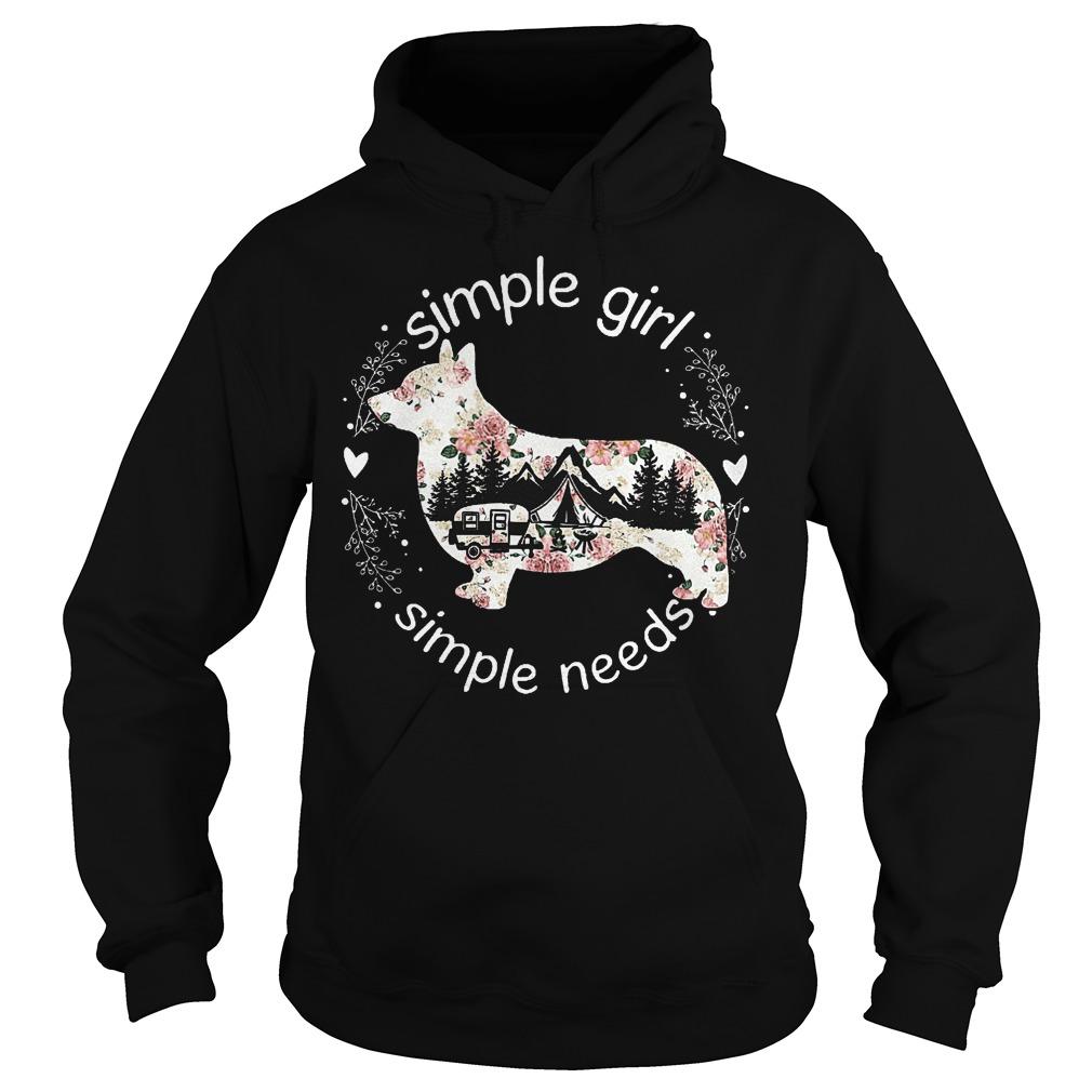 Welsh Corgi And Camping Simple Girl Simple Needs Shirts