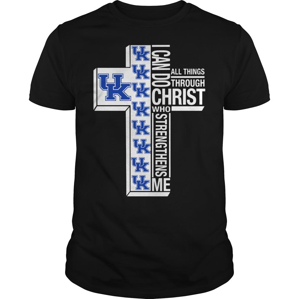 Kentucky Wildcats I Can Do All Things Through Christ Who Strengthens Classic Guys Unisex Ts Shirts