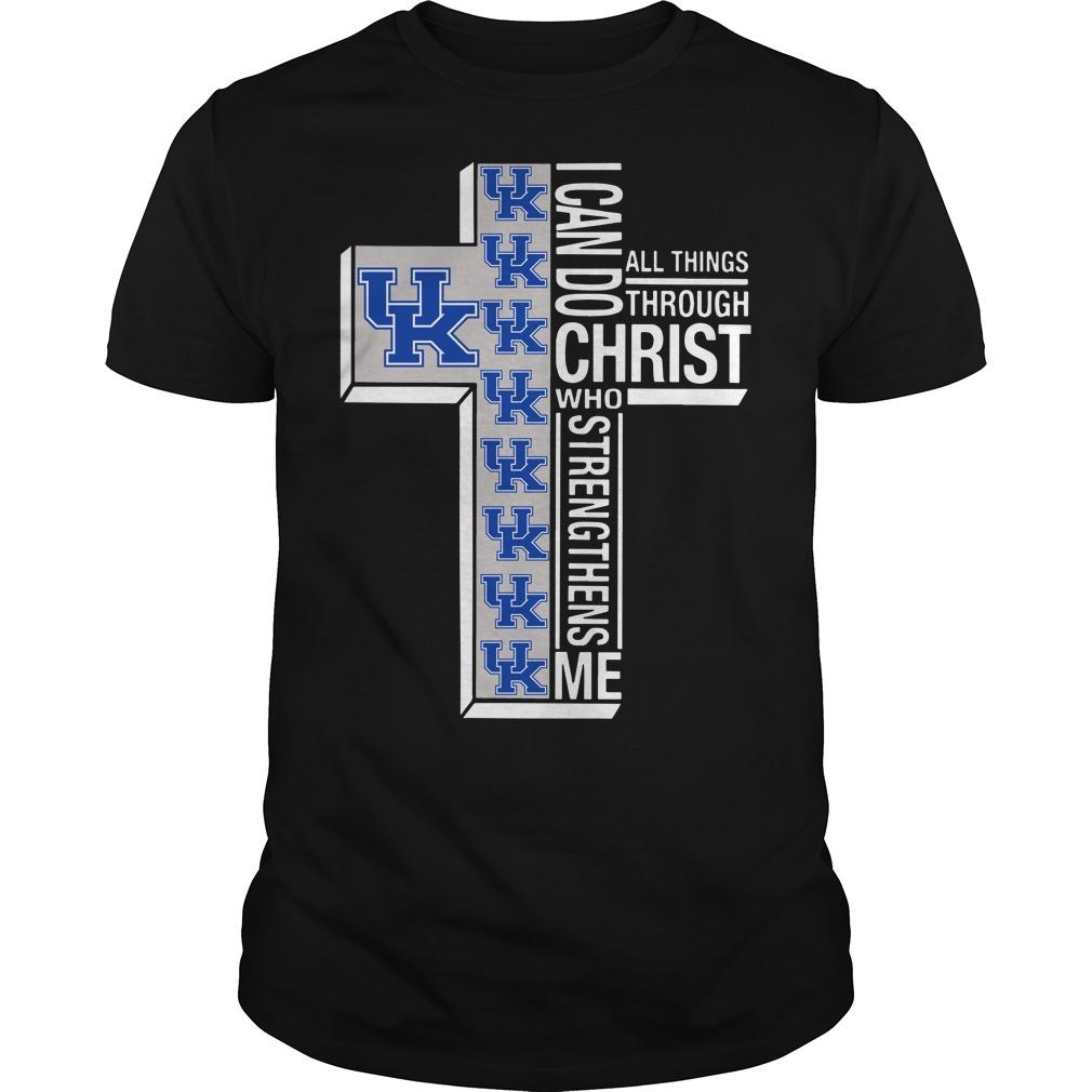 Kentucky Wildcats I Can Do Christ All Things Through Who Strengthens Me Classic Guys Unisex Ts Shirts