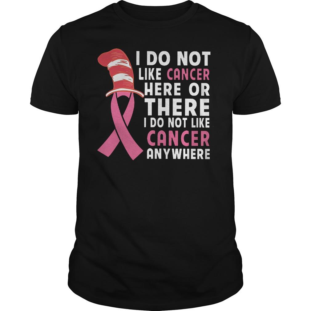 I Do Not Like Cancer Here Or There I Do Not Like Cancer Anywhere Classic Guys / Unisex Ts 