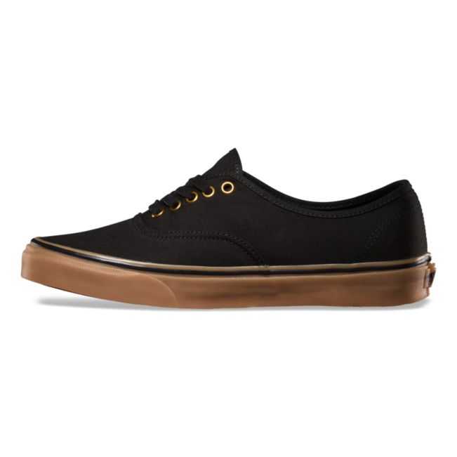 vans authentic black rubber gum