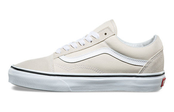 vans old skool birch & true white skate shoes