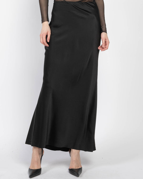Silk maxi skirt in black - The Sei