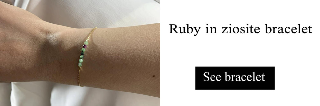 Ruby-in-zoisite bracelet