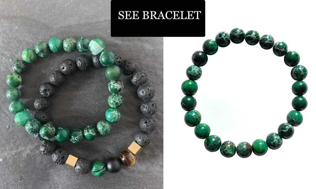 Green regalite bracelet