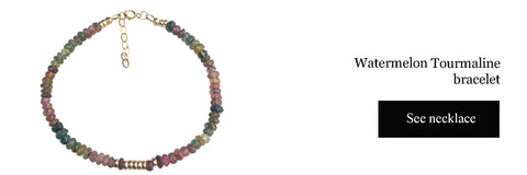 Watermelon tourmaline bracelet