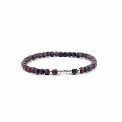 Garnet Fender Bracelet 4mm| Mi Cielo London