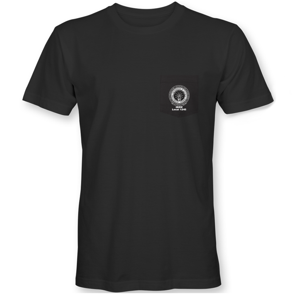 Black Short Sleeve Pocket T-Shirt – IBEW1245
