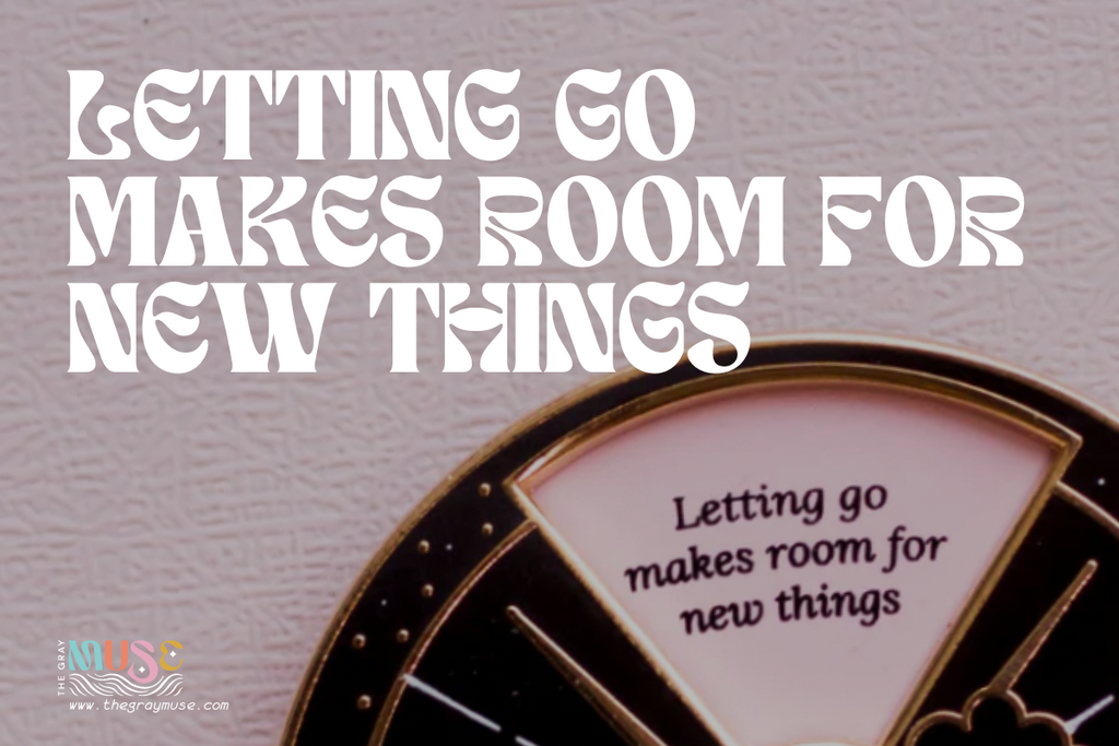 letting go makes room for new things interactive spinner pin