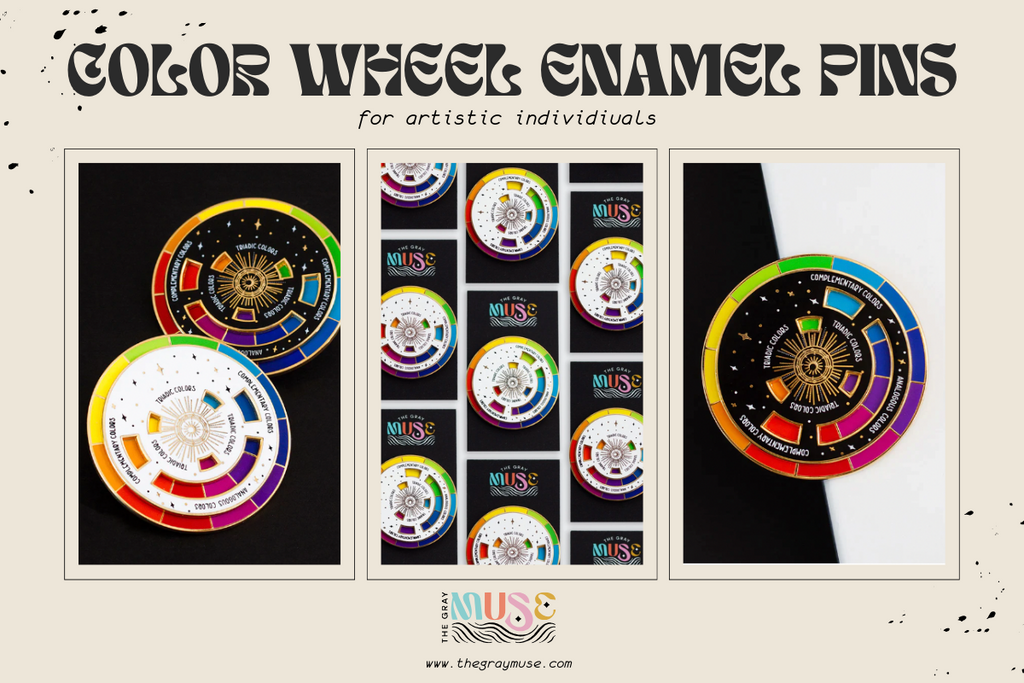 color wheel interactive enamel pin