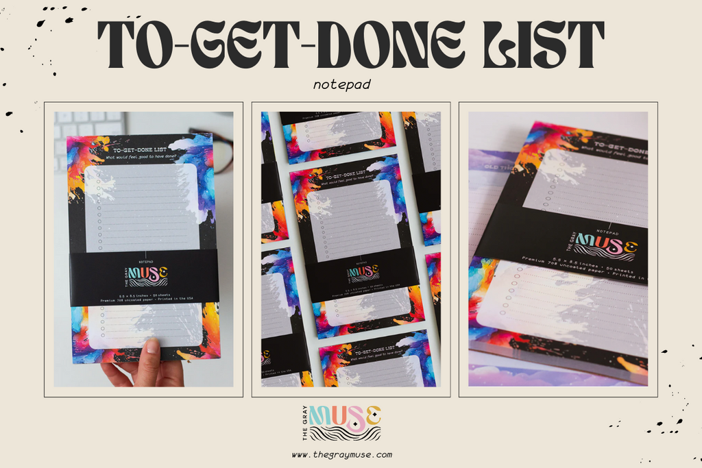 to get done list notepad by the gray muse