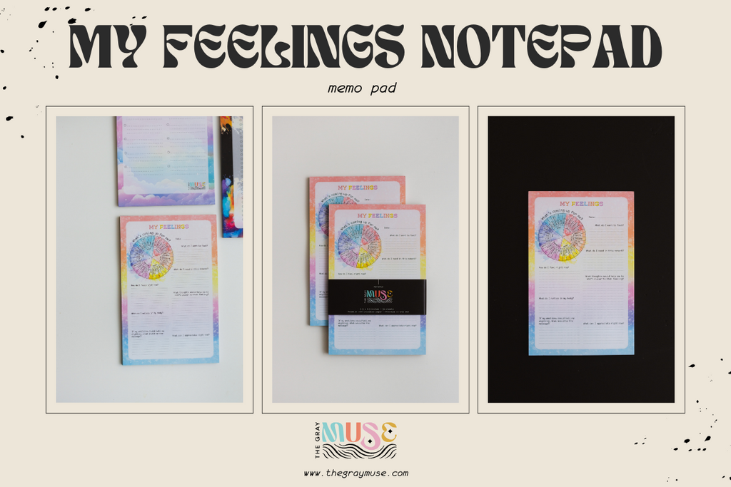 my feelings memo note pad by The Gray muse