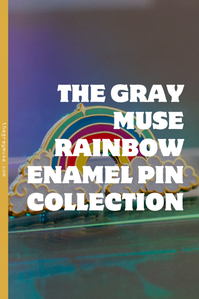 the gray muse rainbow enamel pin collection