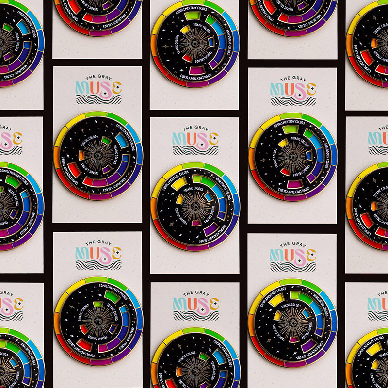 Porte-clés roue des couleurs Color Wheel par The Gray Muse
