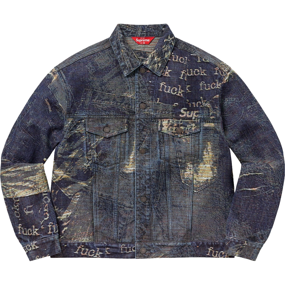 Archive Denim Jacquard Trucker Jacket MTrucker - Gジャン/デニム 