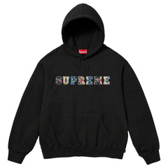 SUPREME VARSITY HOODED SWEATSHIRT-BLACK - Popcorn Store