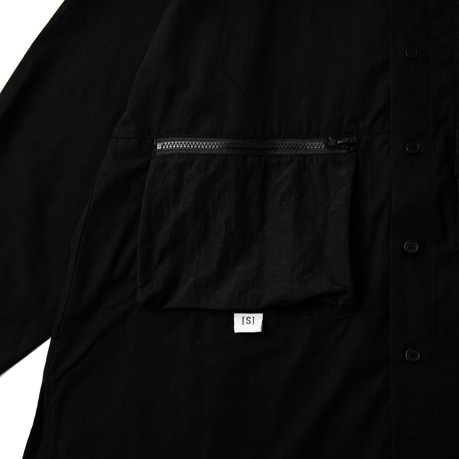 A[S]USL OUTDOOR POCKET SHIRT-BLACK - Popcorn Store