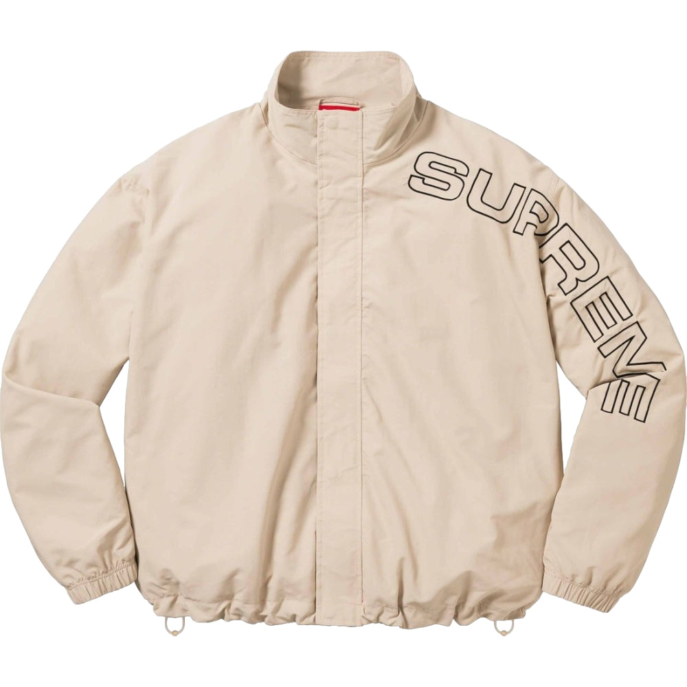 NTWRK - SUPREME SPELLOUT EMBROIDERED TRACK JACKET-SAND