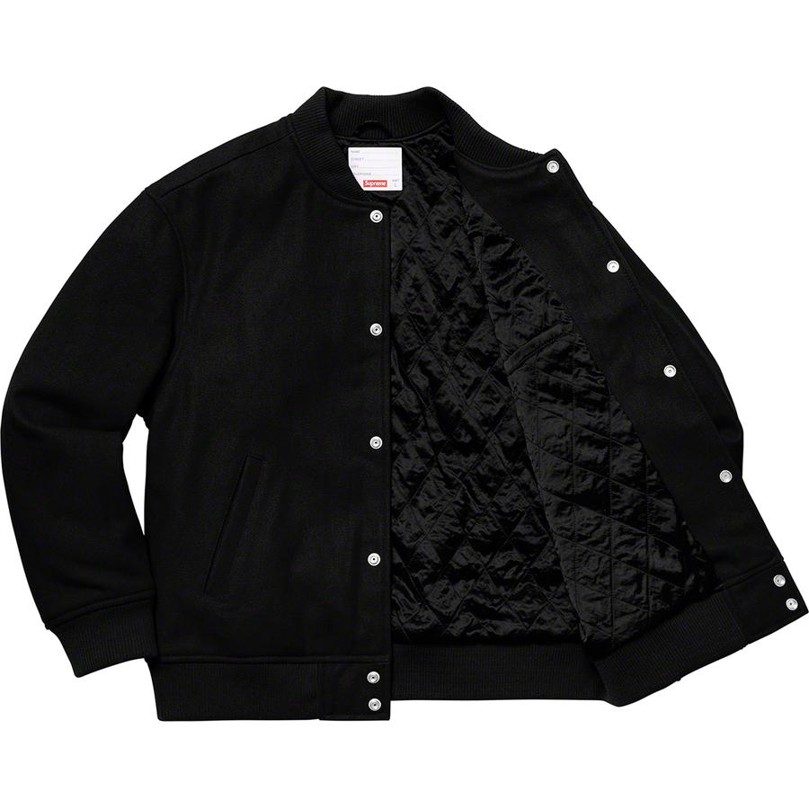 SUPREME DELTA LOGO VARSITY JACKET-BLACK - Popcorn Store