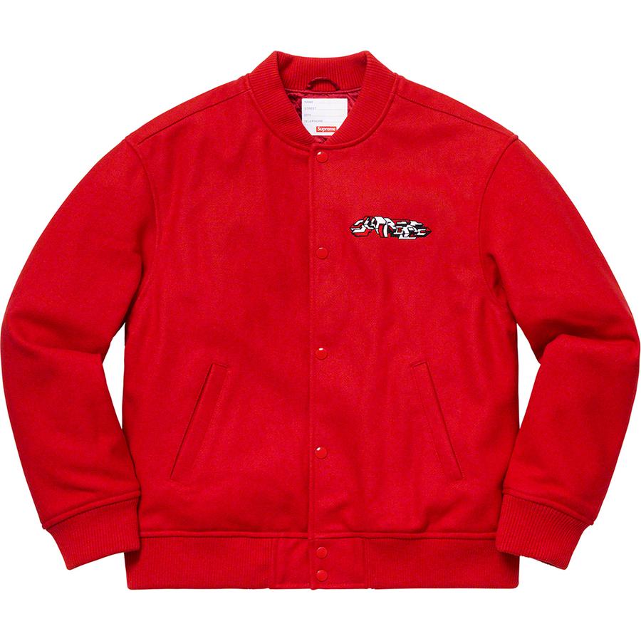 SUPREME DELTA LOGO VARSITY JACKET-RED - Popcorn Store