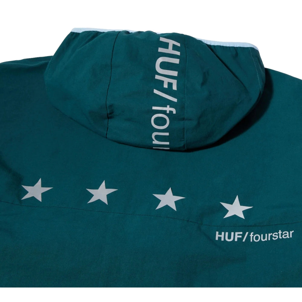 NTWRK - HUF HUF X CRAILTAP BLOCKS ANORAK JACKET-DARK GREEN