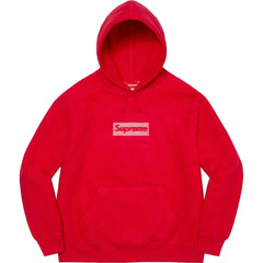 SUPREME SMALL BOX HOODED SWEATSHIRT-GREY - Popcorn Store