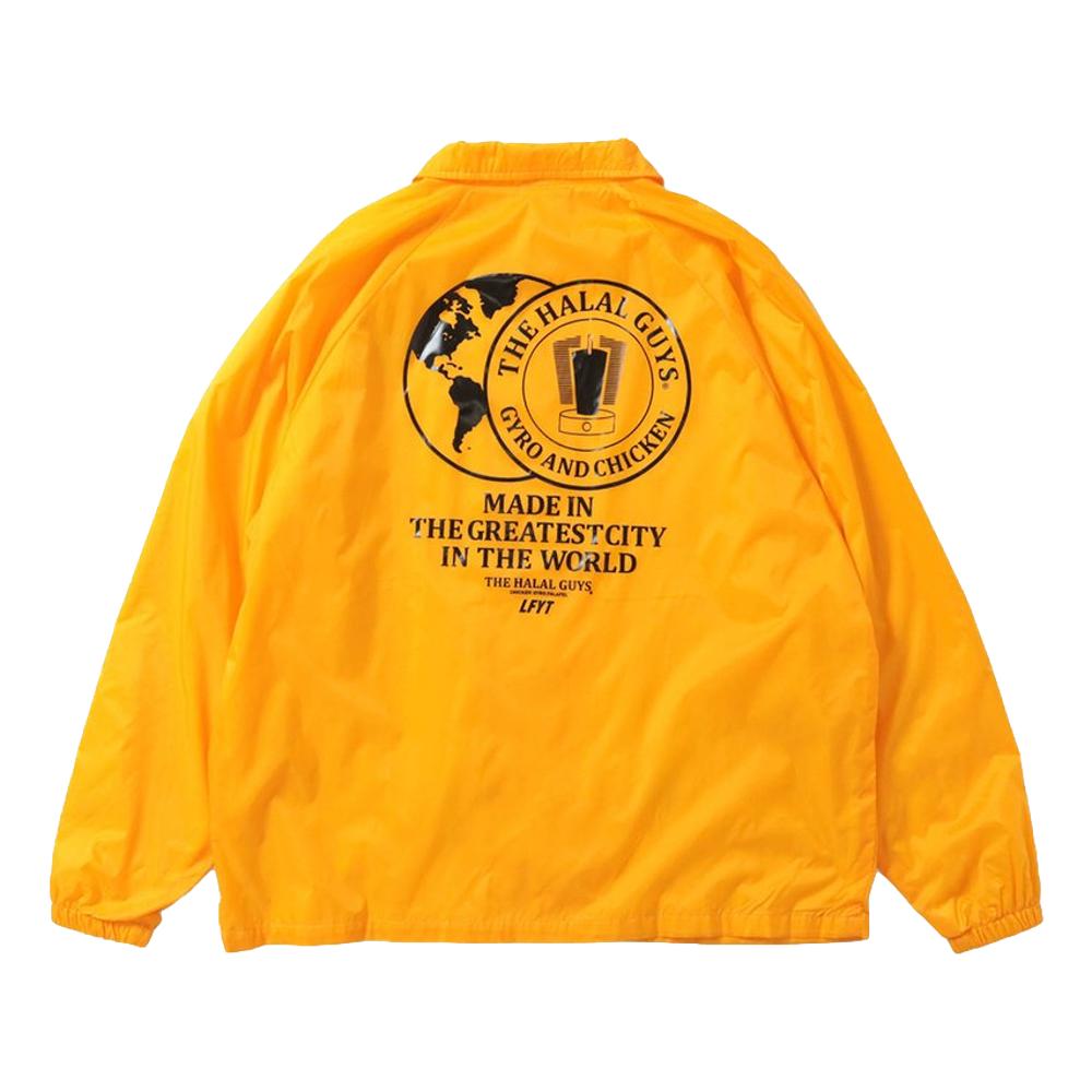 NTWRK - LAFAYETTE LFYT X THE HALAL GUYS LOGO COACHES JACKET-YELLOW