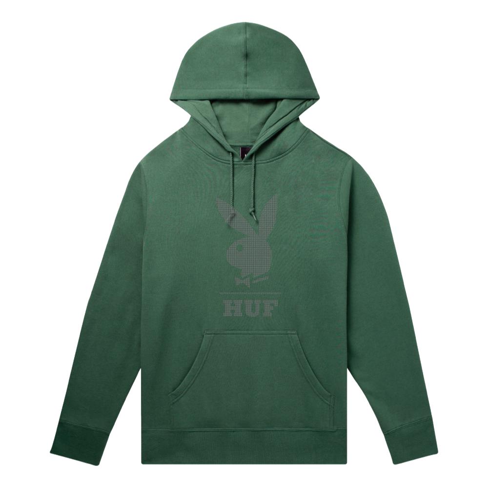 NTWRK - HUF PLAYBOY RHINESTONE P/O HOODIE-FOREST GREEN