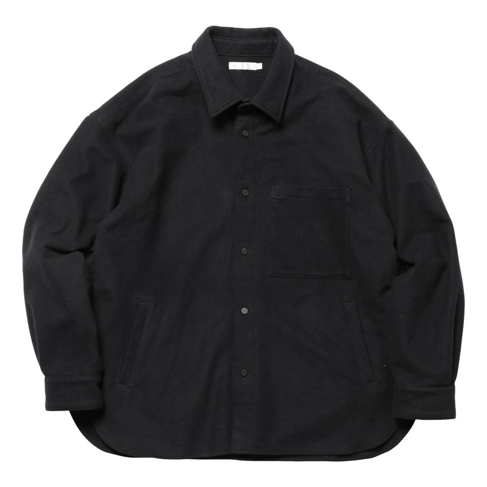 ROTOL SNAP BUTTON SHIRT-MELTON-BLACK