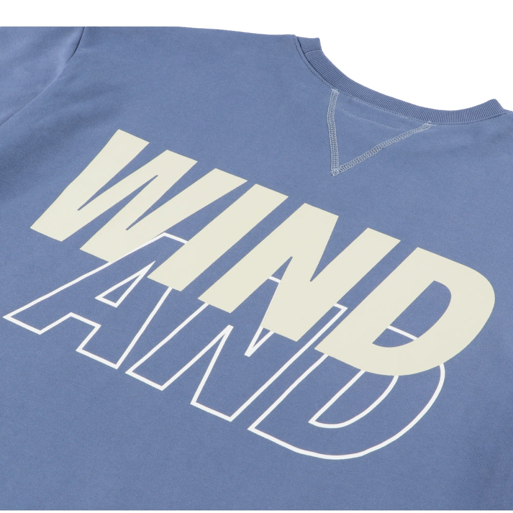 WIND AND SEA BIG SEA CREWNECK-B.BLUE CREAM - Popcorn Store