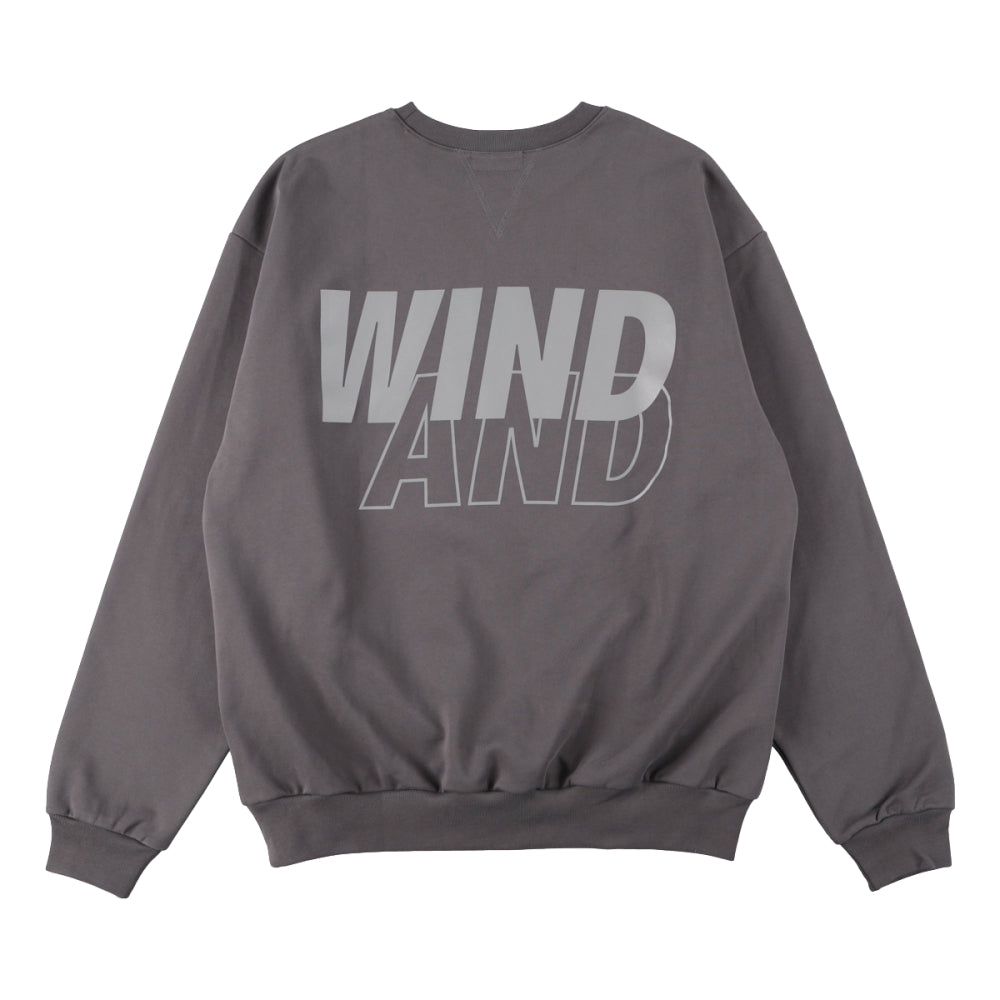 WIND AND SEA BIG SEA CREWNECK-CHARCOAL TAUPE - Popcorn Store