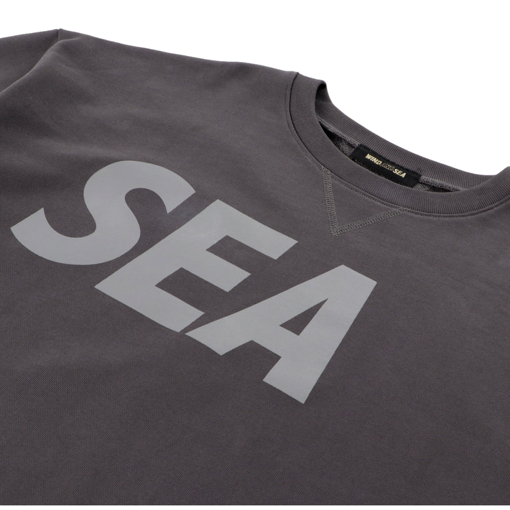 WIND AND SEA BIG SEA CREWNECK-CHARCOAL TAUPE - Popcorn Store