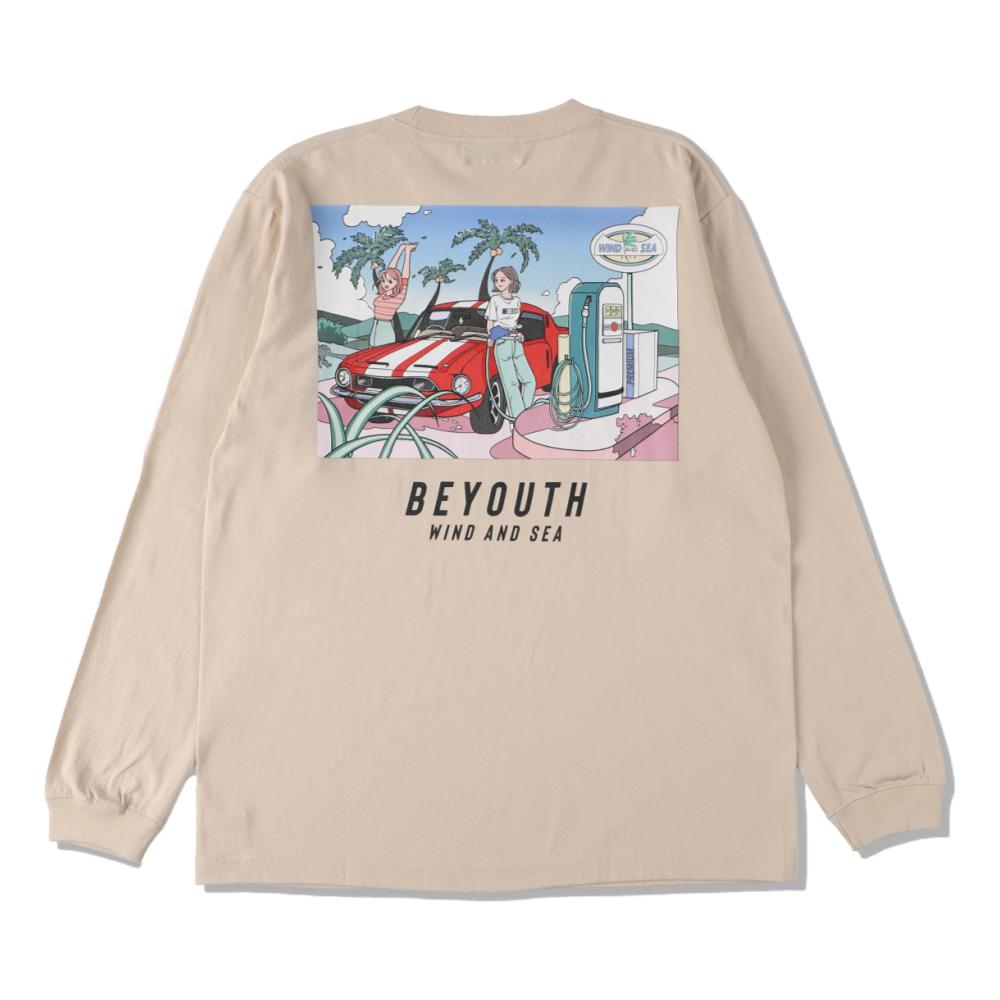 NTWRK - WIND AND SEA YOSHIFUKU HONOKA x WDS L/S TEE (GIRL)-BEIGE