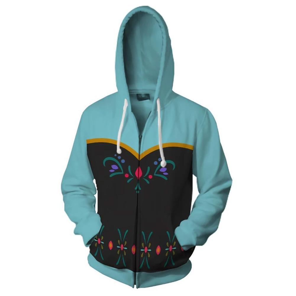 frozen zip up hoodie