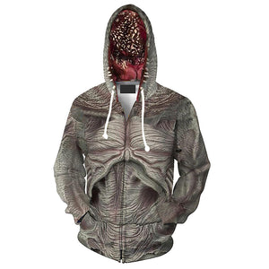 stranger things zip up hoodie