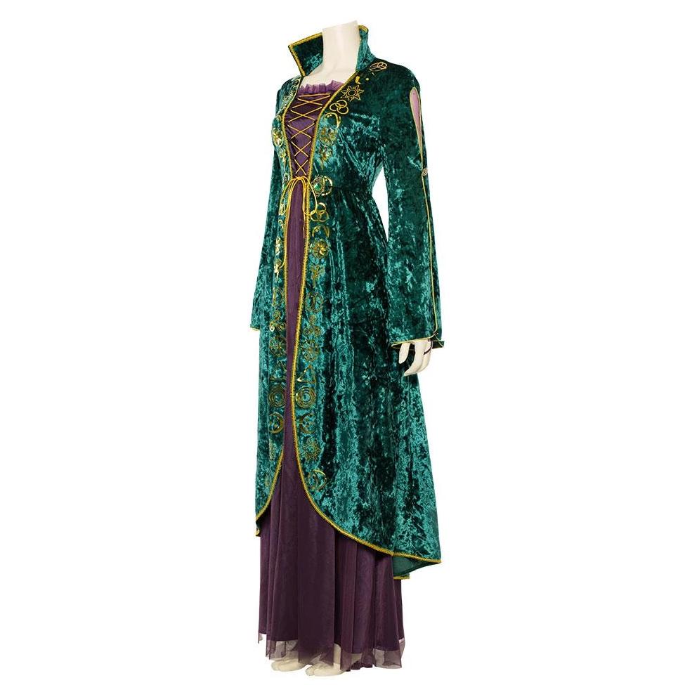 Hocus Pocus Adult Winifred Sanderson Cosplay Costume Women Dress Hallo ...